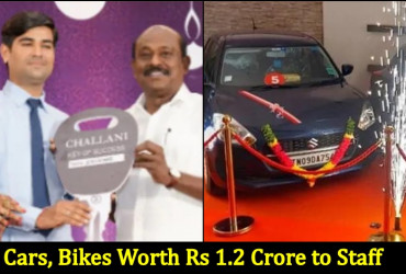 Chennai Businessman shows Big Heart, Gifts Cars Bikes To Staff For Diwali