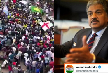 Anand Mahindra shares clip of football fans in India, netizens stunned!