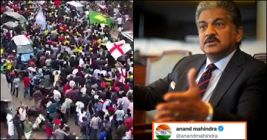 Anand Mahindra shares clip of football fans in India, netizens stunned!