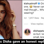 Disha Patani gives Bold reply To Tiger Shroff's Sister who wanted to know size of her Dress