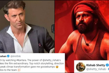 Hrithik Roshan posts appreciation Tweet for Kantara, Rishab Shetty replied