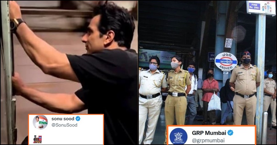 Mumbai Railway Police Responds To Sonu Sood’s Dangerous Viral Video On A Moving Train
