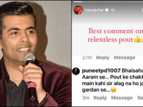 Karan Johar gives epic reply to troll who targeted him for pouting on social media