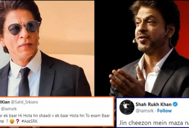 Fan asks SRK, Love happens only once, marriage happens once, then why do the exams happen again and again", SRK replies