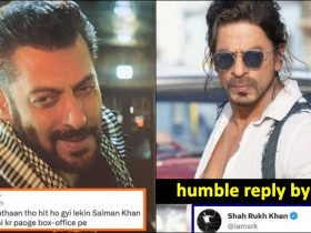 SRK replies to the user who said "you can't compete with Salman Khan"