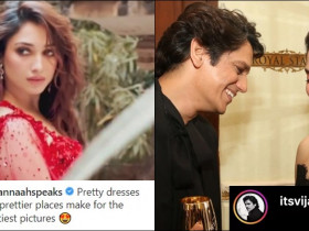 Vijay Varma's comment spreads like wildfire after Tamannaah's pic in Red Lehenga, catch details