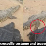 Check out how a man fools dangerous crocodile, video goes viral