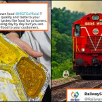 Railway replies after Passenger complains Train food “Tastes Like Food For Prisoners”