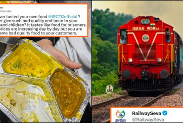 Railway replies after Passenger complains Train food “Tastes Like Food For Prisoners”