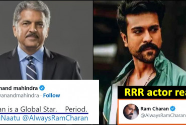 Anand Mahindra calls Ram Charan a "Global star", 'RRR' actor reacts!!!