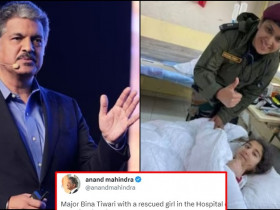 Anand Mahindra shares pic of Indian army doctor with rescued girl in Turkey, check out the special tweet
