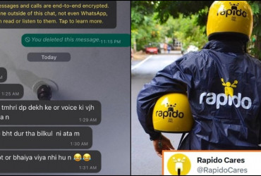Rapido replied after Driver sends creepy text to a Woman, read details