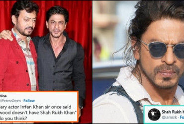 SRK's sweet reply when a fan asked him about Irrfan Khan