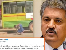 Fruit seller cleans up after customers, Billionaire Anand Mahindra is really impressed!