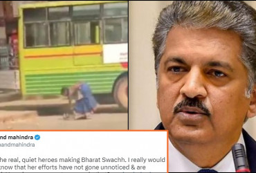 Fruit seller cleans up after customers, Billionaire Anand Mahindra is really impressed!
