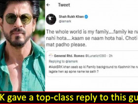 Guy asks SRK "Why do you put ‘Khan’ as surname?" SRK quickly pings him!