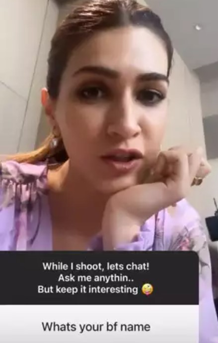 Fan asks what's your boyfriend's name, Kriti Sanon gives a quick reply