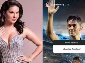 Fan asks Sunny Leone to pick between Ronaldo and Messi, she gave an EPIC reply!