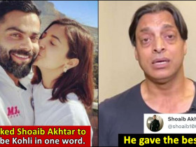 Shoaib Akhtar gives an honest reply to a fan who asked him to describe Virat Kohli in one word!