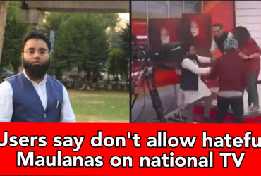 Controversial Islamic scholar Shoaib Jamai slapped by Subuhi Khan during TV debate