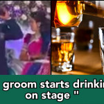 Viral video: Groom caught drinking alcohol on stage while bride stands beside him, check out full details of this viral claim