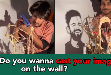 Fan arranges matchboxes on table to cast a Kohli image, his video goes viral