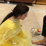 South Actress Pranitha responds To Trolls For Touching Husband's Feet
