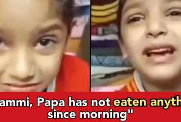 Emotional video shows a Cute girl crying for her father, says Papa only works for us never takes care of himself