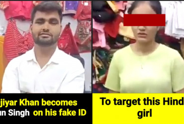Muslim shopkeeper uses fake Adhar Card to lure girls, Hindu leaders catch him red handed