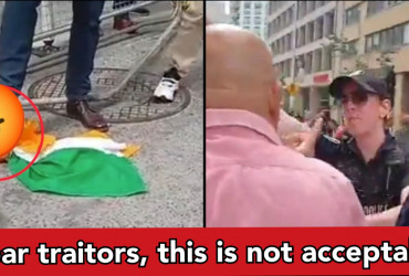 An Indian man alone fights Khalistani terrorists to save Indian flag, salute to him