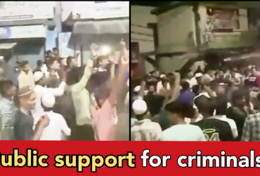 Muslims shout "Allah o Akbar" after two Muslim youths harass a minor Hindu girl