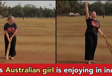 Australian girl comes to India, plays gully cricket with Indian boys