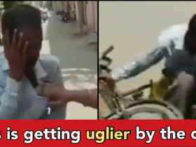 Video shows Sikh extremists beating a poor Hindu on cycle, users express their anger on X