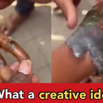 Indian beggar uses fake waxed hands to increase is daily income