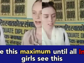 Two beautiful foreign girls chant Sanskrit Matras so impeccably that even Sadhus get surprised