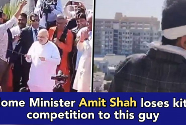 Video: This guy cut the kite of Amit Shah, and Amit Shah cheered for him
