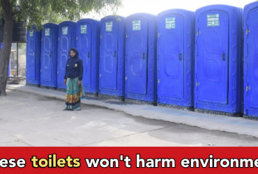 Special toilets set up in Ayodhya for massive crowd flocking to the city
