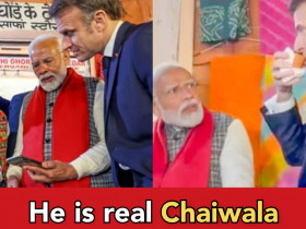 Prime Minister Modi drink tea at a Stall, and pays money via UPI transaction