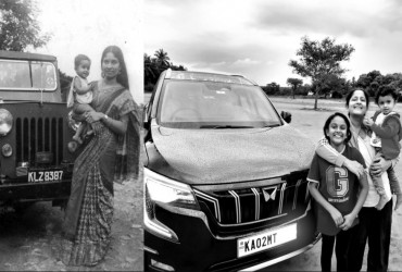 Anand Mahindra's reply to a four-decade-old pic of a girl with Mahindra car