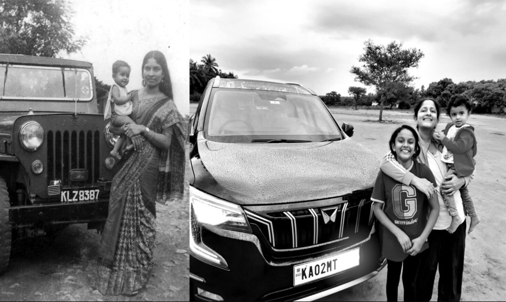 Anand Mahindra's reply to a four-decade-old pic of a girl with Mahindra car