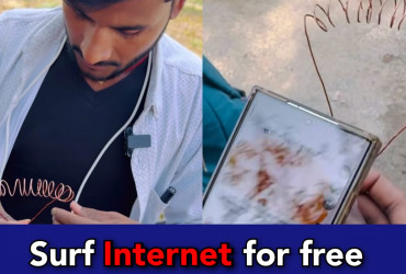 Indian man creates antenna that catches WiFi for free,
