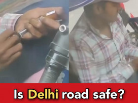 Delhi: rickshaw puller caught taking shot drug, taking heroin or cocaine?