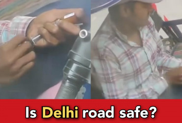 Delhi: rickshaw puller caught taking shot drug, taking heroin or cocaine?