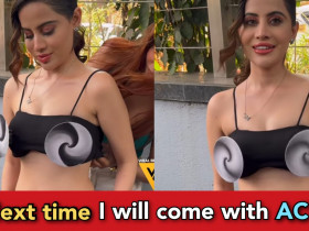 Urfi Javed wears special dress with cooling fan on her breasts