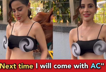 Urfi Javed wears special dress with cooling fan on her breasts