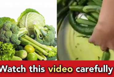 Man shows green vegetables in market are toxic, they can give you instant cancer