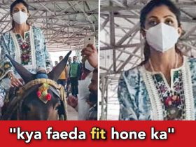 Shilpa Shetty rides mule to VaishnoDevi, users show anger for animal abuse